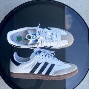 Adidas Samba White and Black Sneakers